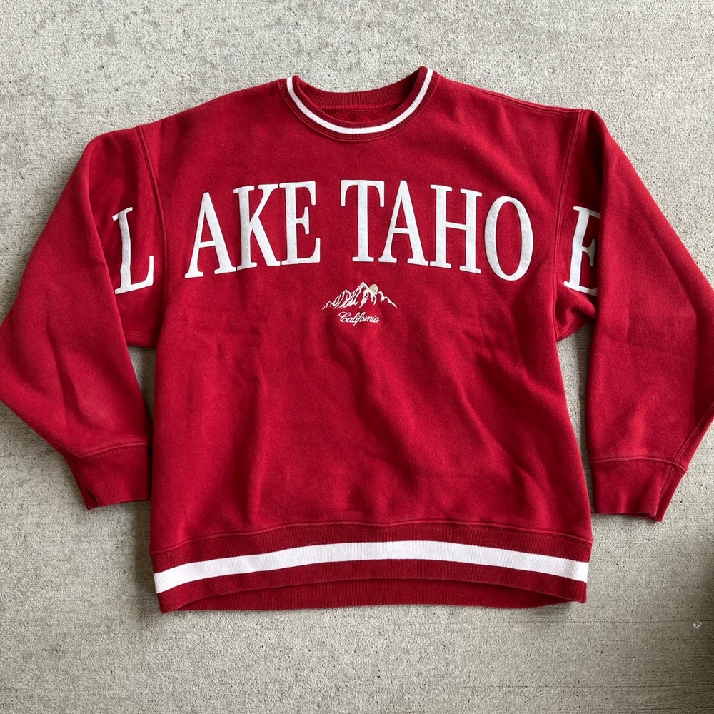 Abercrombie and Fitch Lake Tahoe spellout crewneck sweatshirt